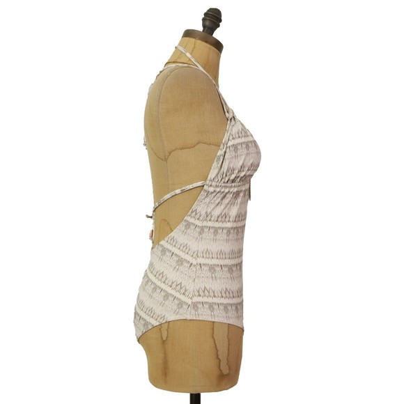 Eberjey Earth Shadow Suki Swimsuit Size S One Piece Halter Sage NWT B30 - Picture 6 of 6